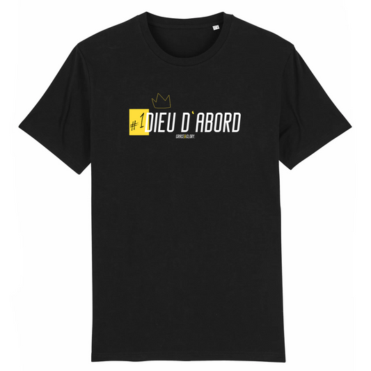Dieu d’abord (yellow) | T-shirt mixte